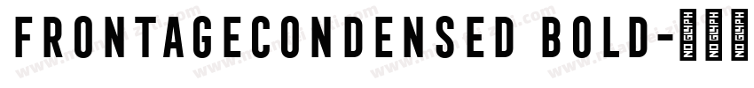 frontagecondensed bold字体转换